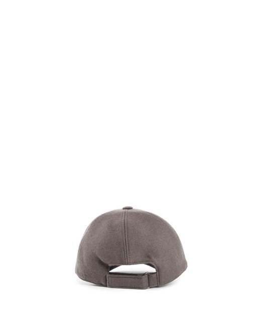 Destin Gray Diagonal Wool Cashmere Canvas Cap for men
