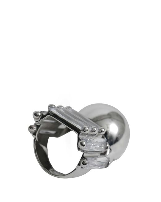 ALAN CROCETTI White Armadillo Ring for men