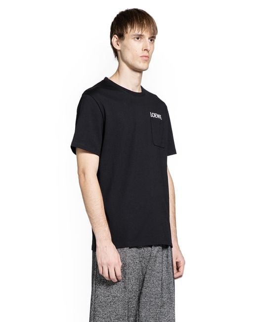 Loewe Black Relaxed Fit Pocket T-Shirt for men