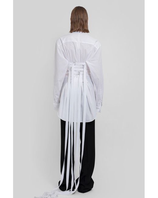 Ann Demeulemeester Shirts in White | Lyst