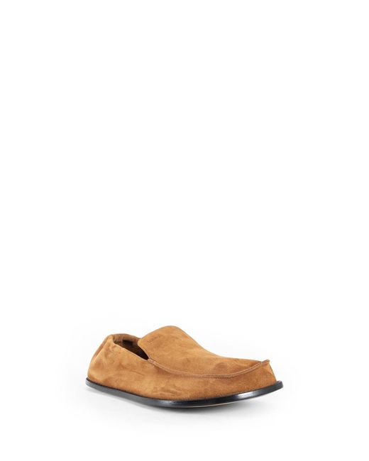 Loewe White Flex Loafers In Suede for men