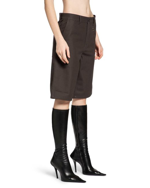Courreges Gray Hammer Cotton Shorts