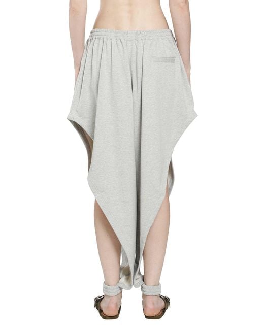 Alaïa Gray Fleece Jersey Pointed Pants