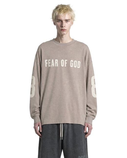 Fear Of God Gray Merch Long Sleeve Tee for men