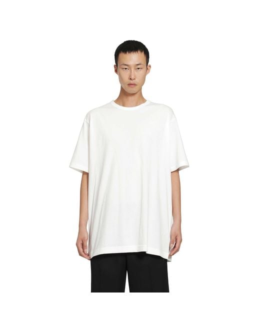 Yohji Yamamoto White Soft Single Jersey Ss Tee for men