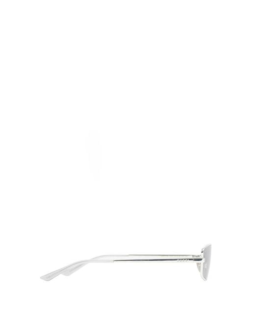 Gucci White Rectangular Sunglasses for men