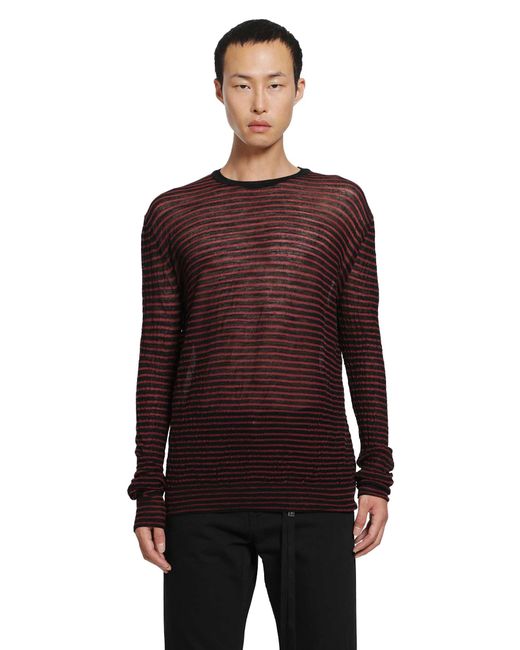 Ann Demeulemeester Red Racin Sweater for men