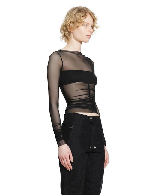 Rick Owens Black Temple Bandeau Top