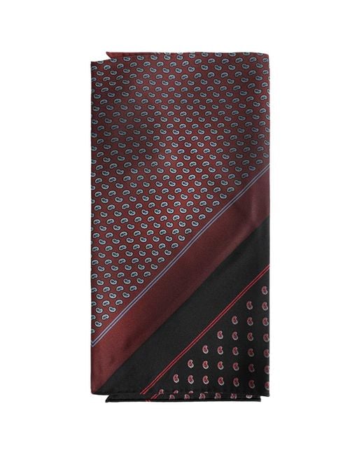 Maison Margiela Purple Reversible Paisley Silk Scarf for men
