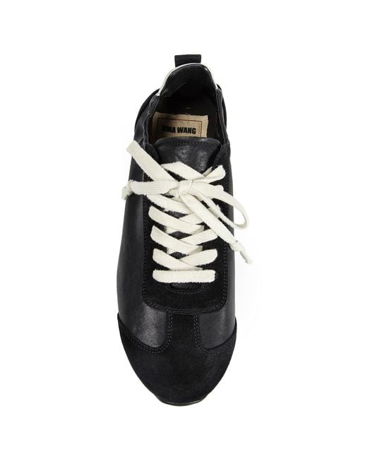 Uma Wang Black Lace-Up Sneakers