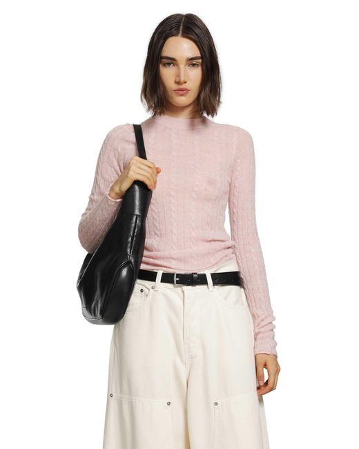 Haikure Pink Sey Semi-Sheer Knitwear