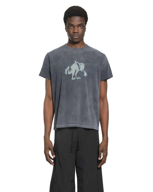 ERL Blue Puke T-Shirt for men
