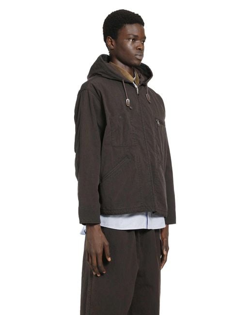 Comme des Garçons Black Cotton Canvas Windbreaker for men