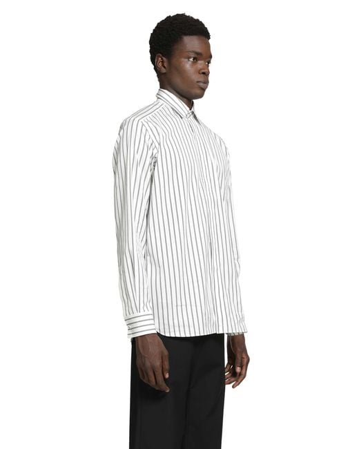 Tom Ford White Poplin Stripe Classic Shirt for men