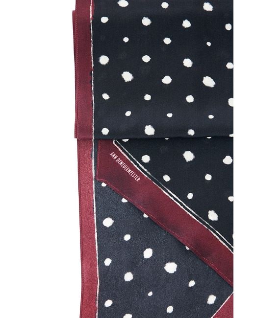 Ann Demeulemeester Blue Ezo Foulard With Pois for men