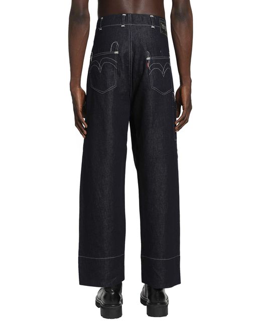 Junya Watanabe Black X Levi's Linen Denim Trousers for men