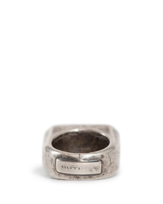 Goti Black Signet Onix Ring for men