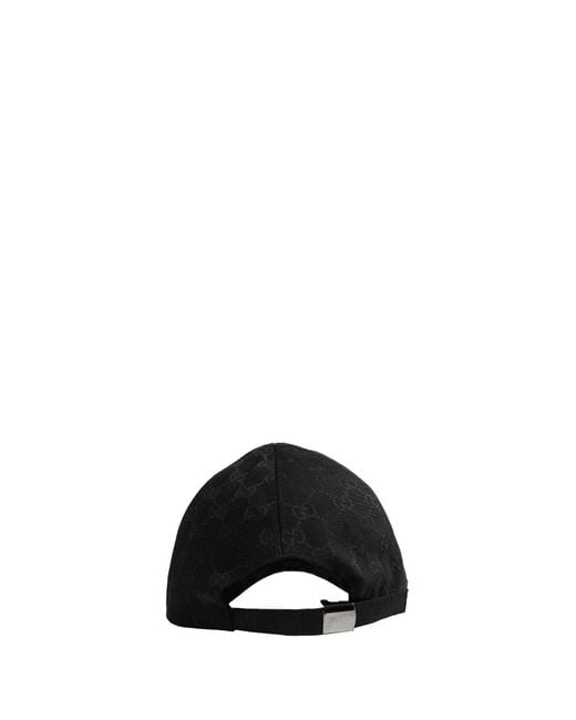 Gucci Black Gg Cotton Canvas Baseball Cap