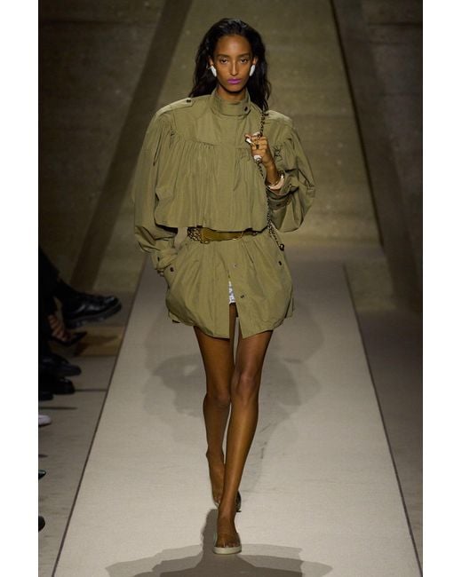 Chloé Green Short Trench Coat