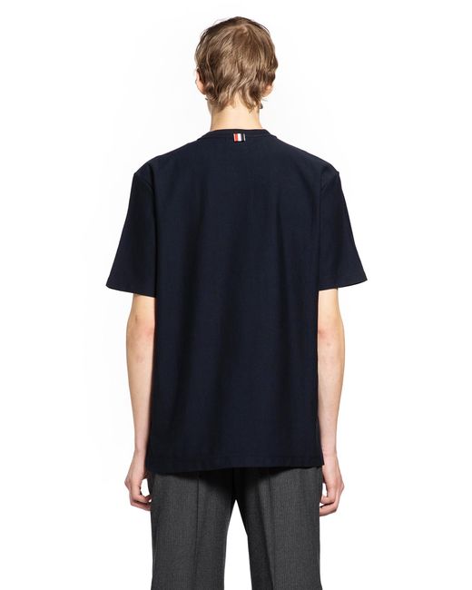 Thom Browne Black Rwb Stripe T-Shirt for men