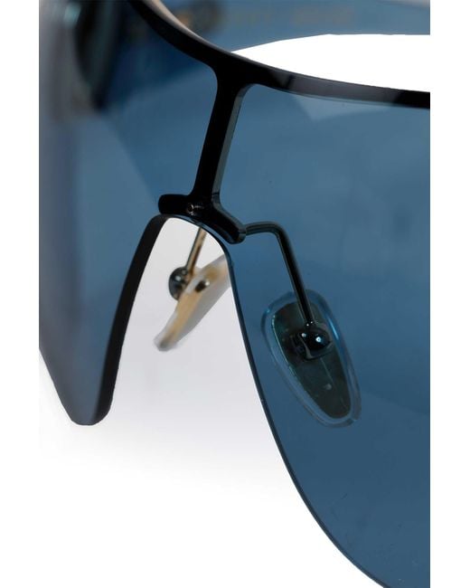 Gucci Blue Frameless Mask Sunglasses