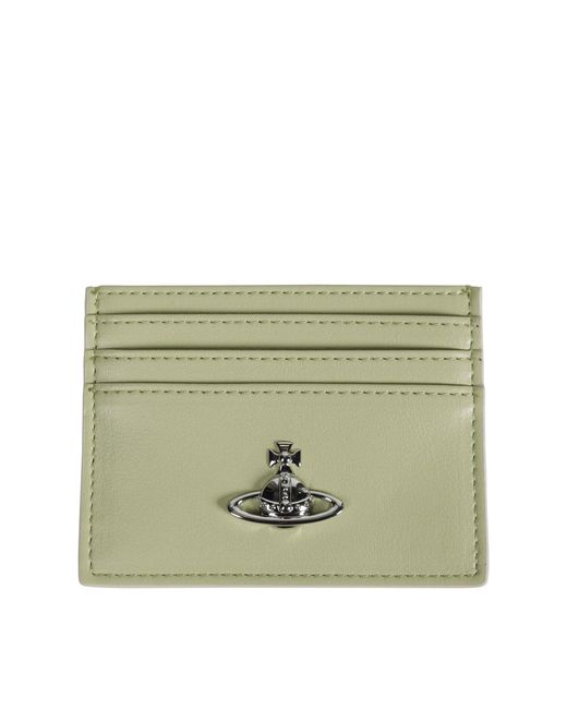 Vivienne Westwood Green Orb Card Holder