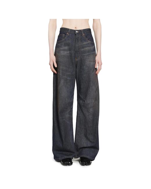 MM6 by Maison Margiela Gray Wide Leg Jeans