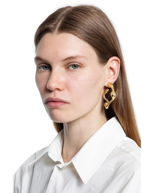 Maria Black Metallic Splash Hoop Large Earring