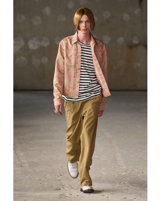 Junya Watanabe Yellow Cotton Wool Flared Trousers for men