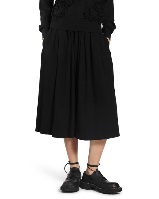 Cdg/cdg Black Polyester Midi Skirt