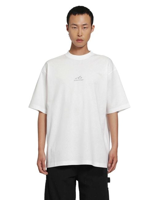 Balenciaga White Bodies Medium Fit T-Shirt for men