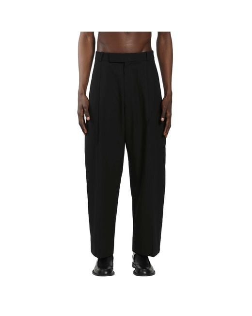 Studio Nicholson Black Curved Trousers for men