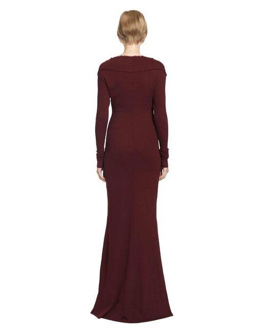 Daisy London Red Slubbed Rib Dress With Frayed Edges