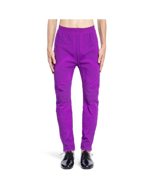 Prada Purple Re-Nylon Jacquard Leggings for men