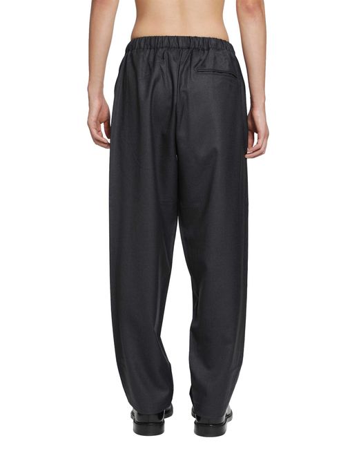 ROSE BURRITO Black Wool Pyjama Trousers for men
