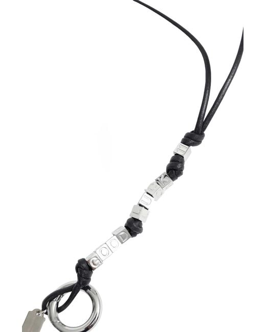 Maison Margiela Metallic Letters Keyring for men