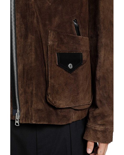 Sacai Brown Suede Blouson for men