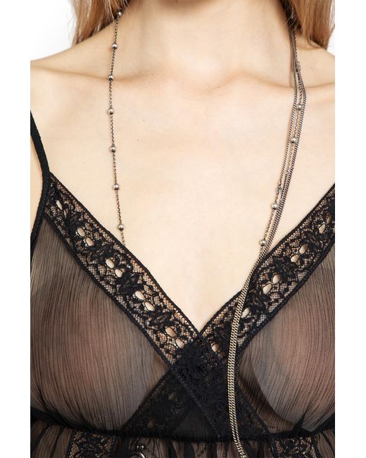 Ann Demeulemeester Black Zeni Negligé Top