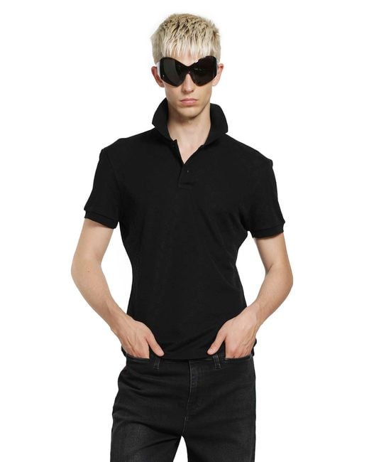 Gucci Black Gg Technical Jersey Jacquard Polo Shirt for men