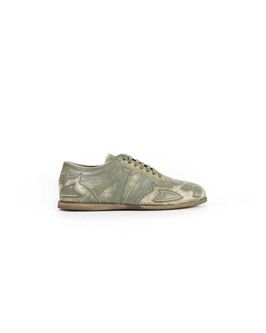 Ann Demeulemeester Green Milton Low-Top Sneakers for men