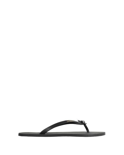Saint Laurent Black Leather Pool Flip-Flops for men