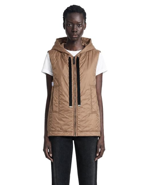 Max Mara Natural Padded Water-Repellent Hooded Gilet