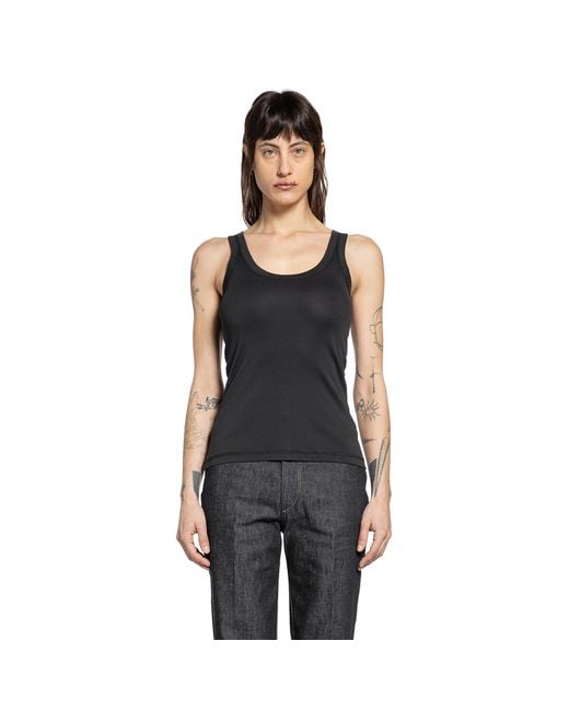 Lemaire Black Rib Tank Top