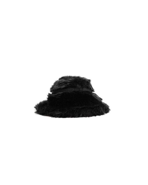 Junya Watanabe Black Faux Fur Hat