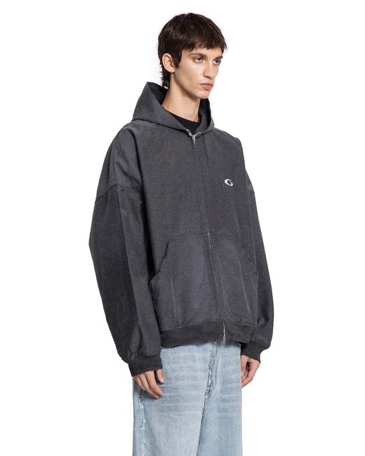 Balenciaga Gray Trompe L'Oeil Hoodie for men