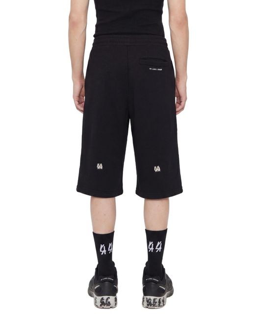44 Label Group Black Rivet Sw Shorts for men