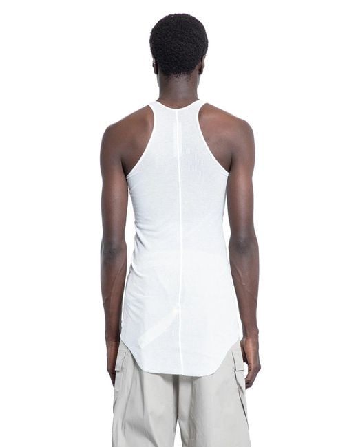 Rick Owens White Forever Basic Rib Tank for men