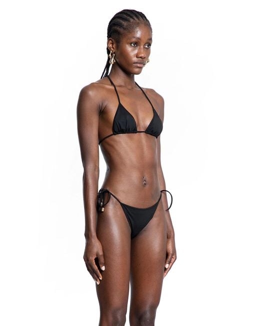 Gucci Black Sparkling Jersey Bikini