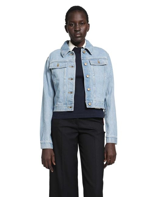 Thom Browne Blue Shrunken Selvedge Denim Jacket