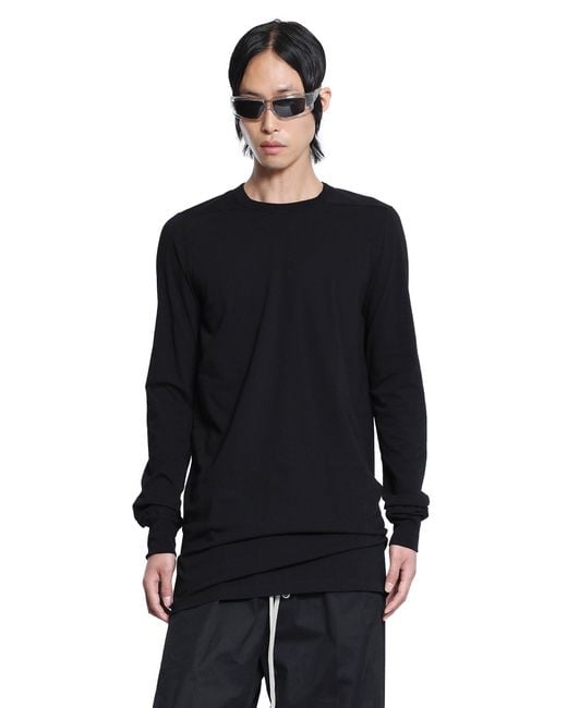 Rick Owens Black Concordians Level Long Sleeve T for men
